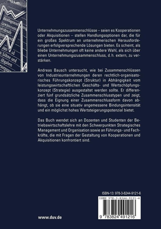 Produktbild: Unternehmungszusammenschl&uuml;sse
