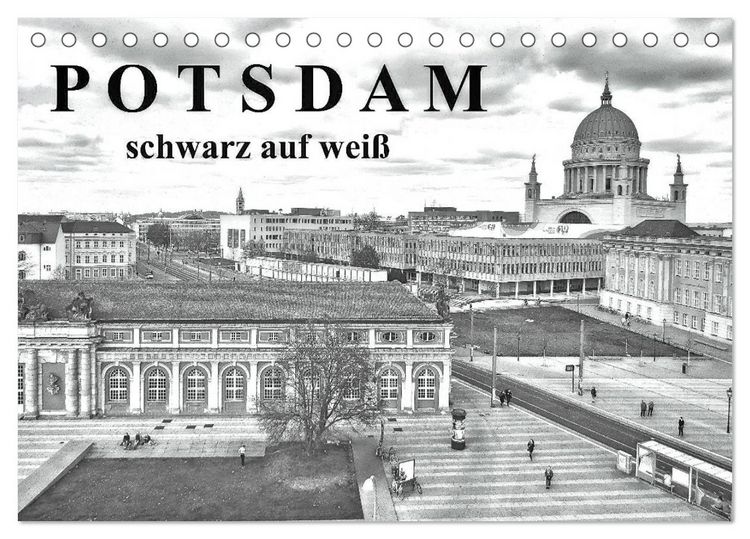 Produktbild: Potsdam schwarz auf wei&szlig; (Tischkalender 2026 DIN A5 quer), CALVENDO Monatskalender
