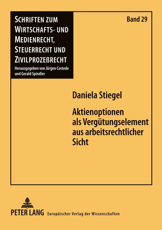 Produktbild: Aktienoptionen als Verg&uuml;tungselement aus arbeitsrechtlicher Sicht