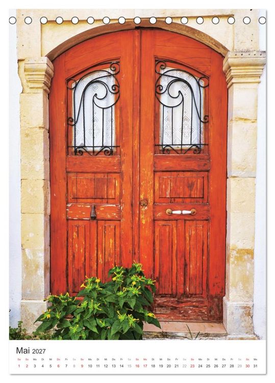 Produktbild: Kreta, deine T&uuml;ren (Tischkalender 2027 DIN A5 hoch), CALVENDO Monatskalender