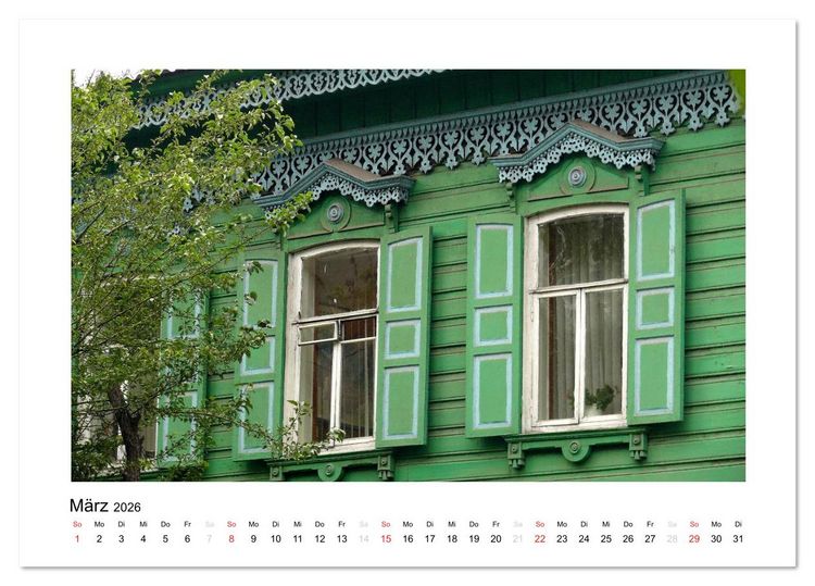 Produktbild: Holzh&auml;user in Irkutsk (Tischkalender 2026 DIN A5 quer), CALVENDO Monatskalender