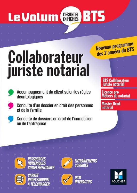 Produktbild: Le Volum' BTS - Collaborateur juriste notarial