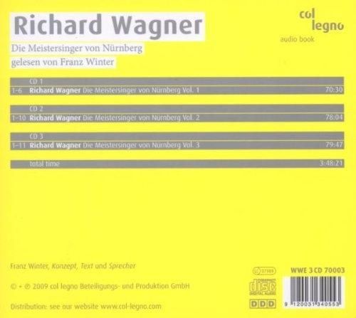 Produktbild: Franz Winter liest Richard Wagner "Die Meistersinger von N&uuml;rnberg", 3 Audio-CDs