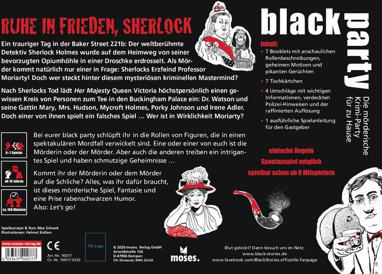 Produktbild: black party Ruhe in Frieden, Sherlock