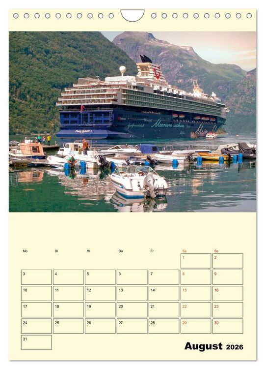 Produktbild: Kreuzfahrtschiffe - die Welt ist dein Ziel (Wandkalender 2026 DIN A4 hoch), CALVENDO Monatskalender