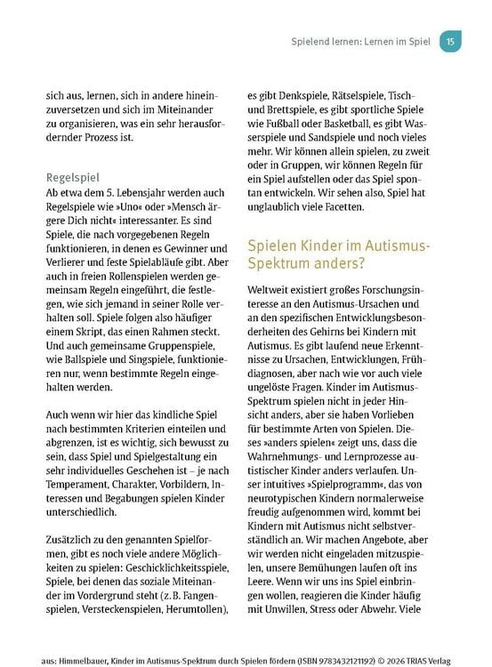 Produktbild: Kinder im Autismus-Spektrum durch Spielen f&ouml;rdern