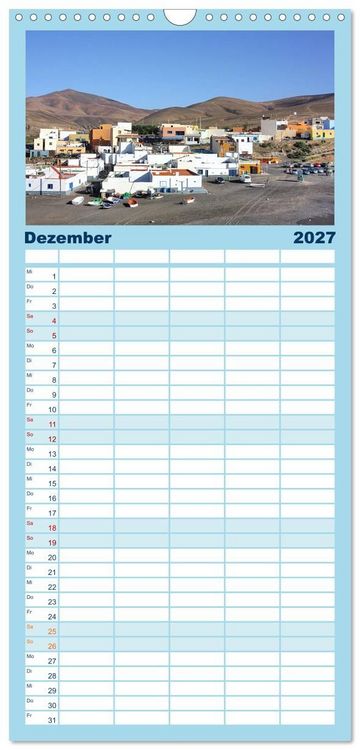 Produktbild: Familienplaner 2027 - Fuerteventura mit 5 Spalten (Wandkalender, 21 x 45 cm) CALVENDO