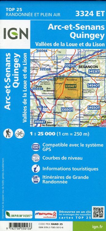 Produktbild: Arc-et-Senans. Quingey. Vall&eacute;es de la Loue et du Lison