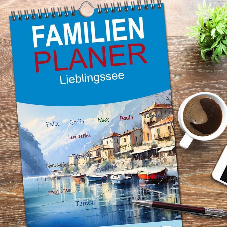Produktbild: Familienplaner 2026 - Lieblingssee mit 5 Spalten (Wandkalender, 21 x 45 cm) CALVENDO