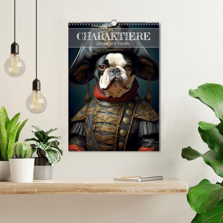 Produktbild: CHARAKTIERE Hunde mit Profil (Wandkalender 2026 DIN A3 hoch), CALVENDO Monatskalender