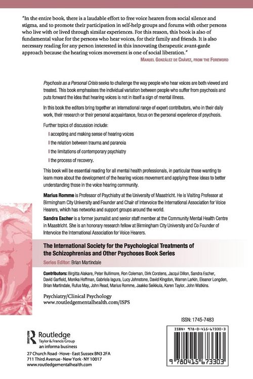 Produktbild: Psychosis as a Personal Crisis