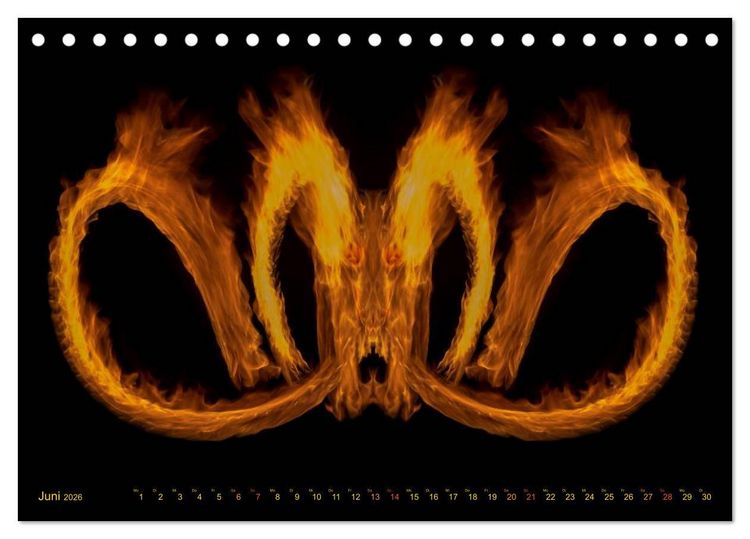 Produktbild: Feuerdrache (Tischkalender 2026 DIN A5 quer), CALVENDO Monatskalender