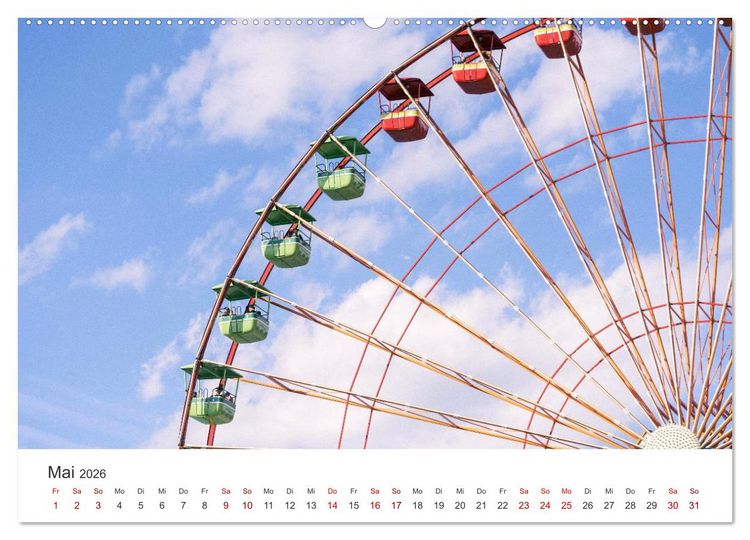 Produktbild: Riesenr&auml;der - Ein Spa&szlig; f&uuml;r jung und alt. (hochwertiger Premium Wandkalender 2026 DIN A2 quer), Kunstdruck in Hochglanz