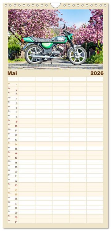 Produktbild: Familienplaner 2026 - Z&uuml;ndapp-Tr&auml;ume mit 5 Spalten (Wandkalender, 21 x 45 cm) CALVENDO