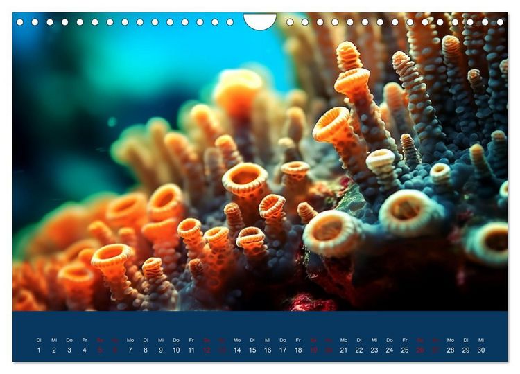Produktbild: Farbenpracht im Ozean - Die Sch&ouml;nheit der Korallen (Wandkalender 2026 DIN A4 quer), CALVENDO Monatskalender