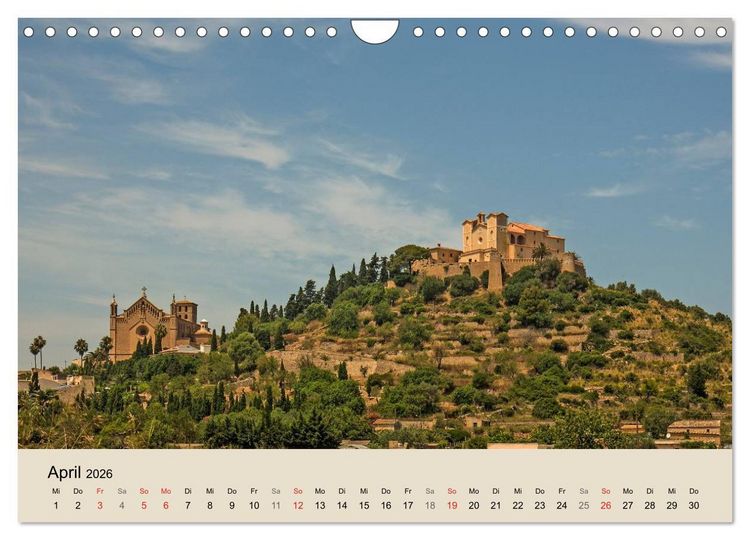 Produktbild: Mallorca - Traumhafte Balearen Insel (Wandkalender 2026 DIN A4 quer), CALVENDO Monatskalender