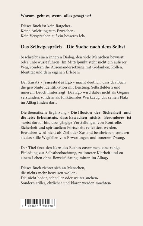 Produktbild: Das Selbstgespr&auml;ch - Die Suche nach dem Selbst