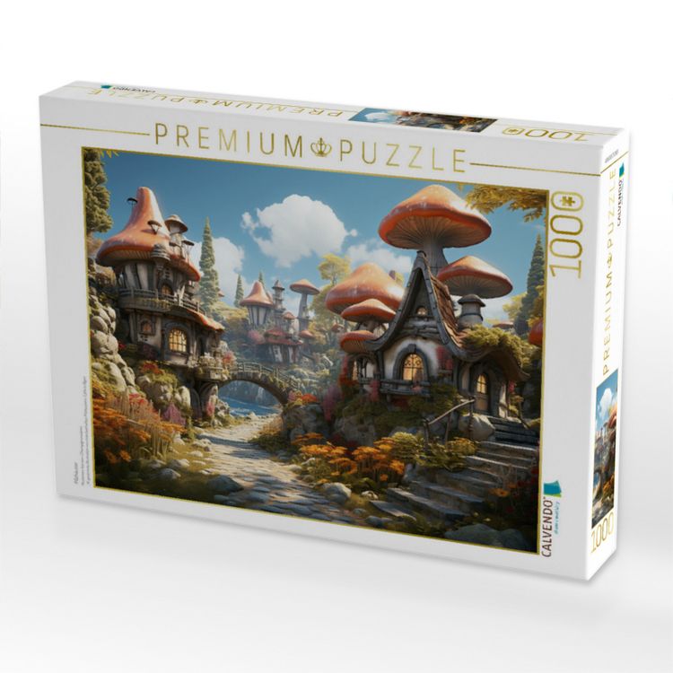 Produktbild: CALVENDO Puzzle Pilzh&auml;user | 1000 Teile Lege-Gr&ouml;&szlig;e 64x48cm Foto-Puzzle f&uuml;r gl&uuml;ckliche Stunden