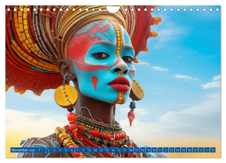 Produktbild: Surrealistische Bilder - Inspiriert von den Massai (Wandkalender 2026 DIN A4 quer), CALVENDO Monatskalender