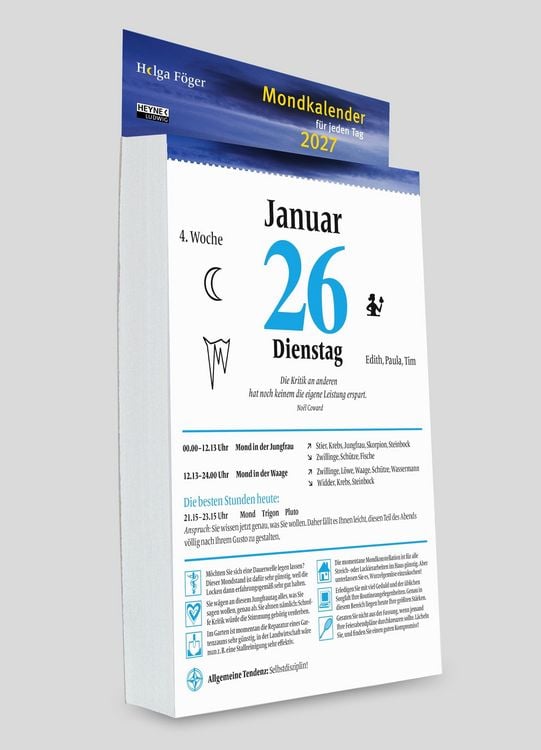 Produktbild: Mondkalender f&uuml;r jeden Tag 2027