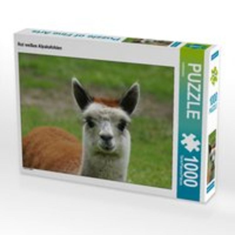 Produktbild: CALVENDO Puzzle Rot wei&szlig;es Alpakafohlen 1000 Teile Lege-Gr&ouml;&szlig;e 64 x 48 cm Foto-Puzzle Bild von kattobello