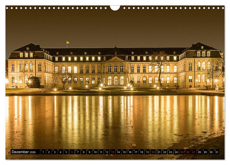 Produktbild: Stuttgart - Blue City Lights (Wandkalender 2026 DIN A3 quer), CALVENDO Monatskalender