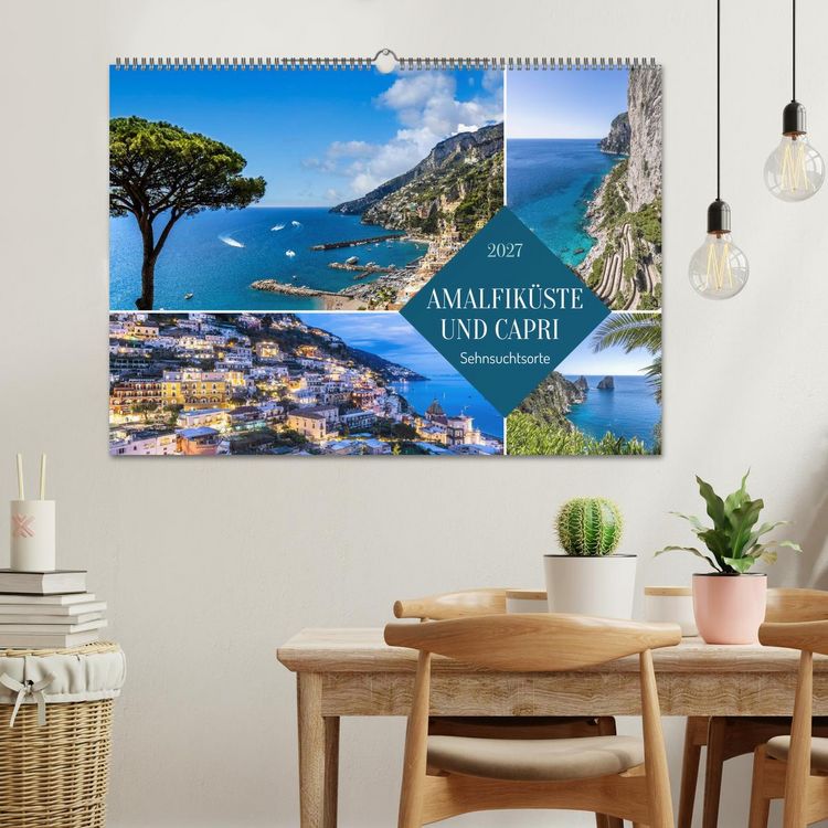 Produktbild: Amalfik&uuml;ste und Capri - Sehnsuchtsorte (Wandkalender 2027 DIN A2 quer), CALVENDO Monatskalender