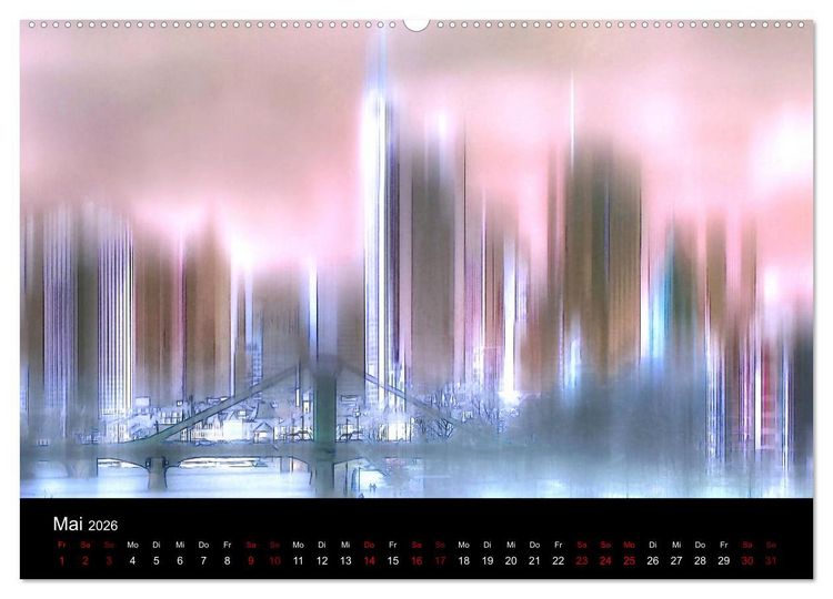 Produktbild: Frankfurt k&uuml;nstlerisch (hochwertiger Premium Wandkalender 2026 DIN A2 quer), Kunstdruck in Hochglanz