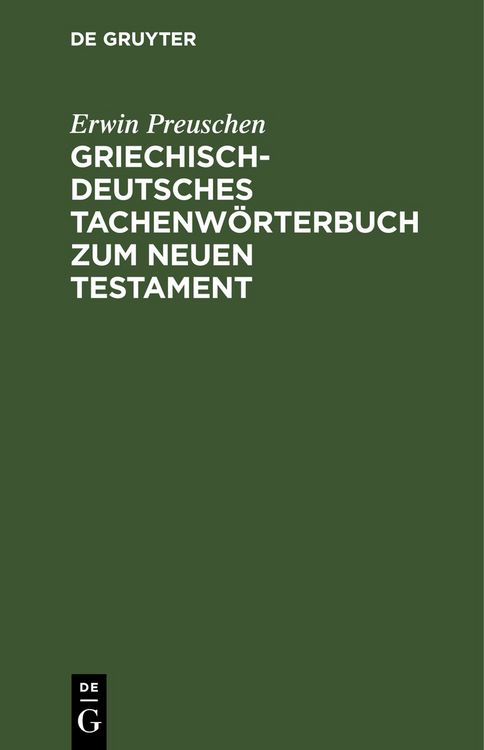 Produktbild: Griechisch-deutsches Tachenw&ouml;rterbuch zum Neuen Testament