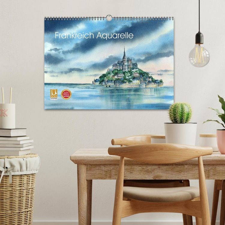 Produktbild: Frankreich Aquarelle (Wandkalender 2026 DIN A3 quer), CALVENDO Monatskalender