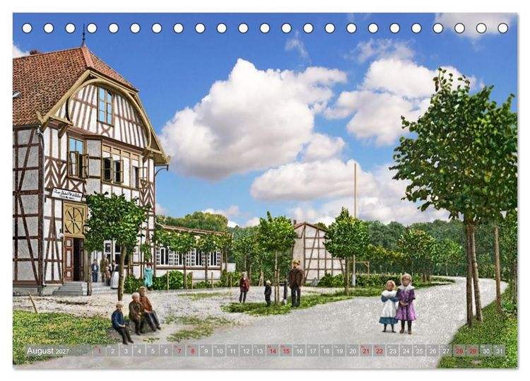Produktbild: Altmark um 1900 - Orte zur Kaiserzeit in Farbe &ndash; kolorierte Fotografien (Tischkalender 2027 DIN A5 quer), CALVENDO Monatskalender