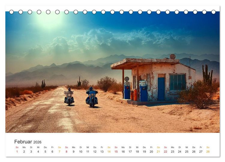 Produktbild: Zeitreise auf Asphalt (Tischkalender 2026 DIN A5 quer), CALVENDO Monatskalender