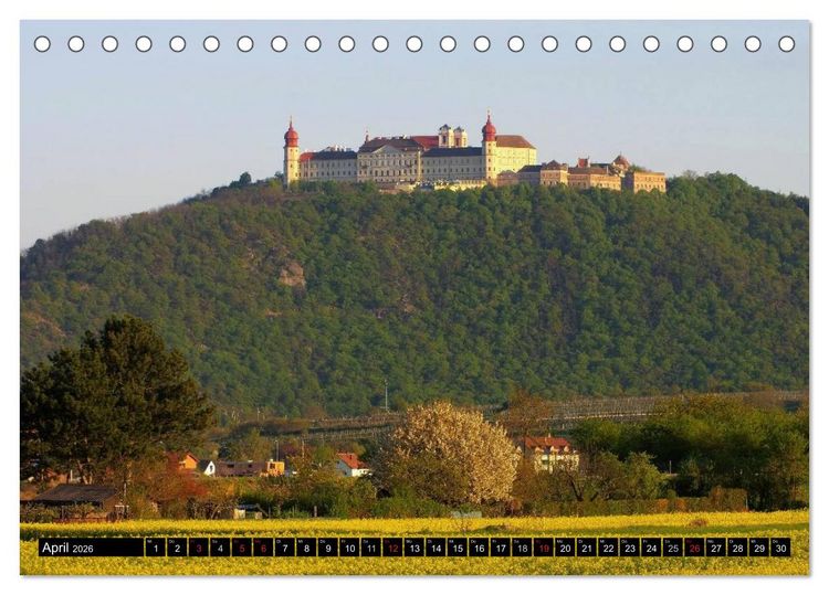 Produktbild: Die Wachau - An der Donau zwischen Melk und Krems (Tischkalender 2026 DIN A5 quer), CALVENDO Monatskalender