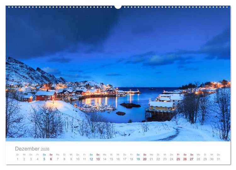 Produktbild: Norwegen - der hohe Norden (hochwertiger Premium Wandkalender 2026 DIN A2 quer), Kunstdruck in Hochglanz