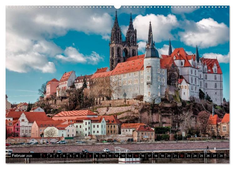 Produktbild: Sachsens Schl&ouml;sser (hochwertiger Premium Wandkalender 2026 DIN A2 quer), Kunstdruck in Hochglanz