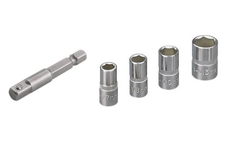 Produktbild: Wolfcraft Steckschl&uuml;sseleinsatz-Set 1/4" (6.3 mm) 5teilig 2413000