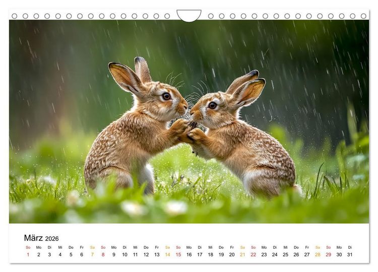 Produktbild: Wilde Tierwelt im Wald (Wandkalender 2026 DIN A4 quer), CALVENDO Monatskalender