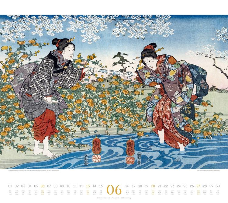Produktbild: Hokusai Kalender 2027 | Hiroshige, Kuniyoshi, Kunisada