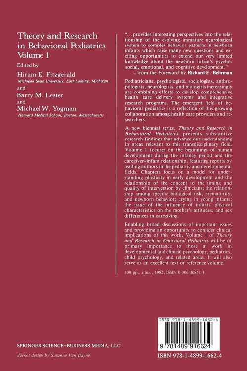 Produktbild: Theory and Research in Behavioral Pediatrics