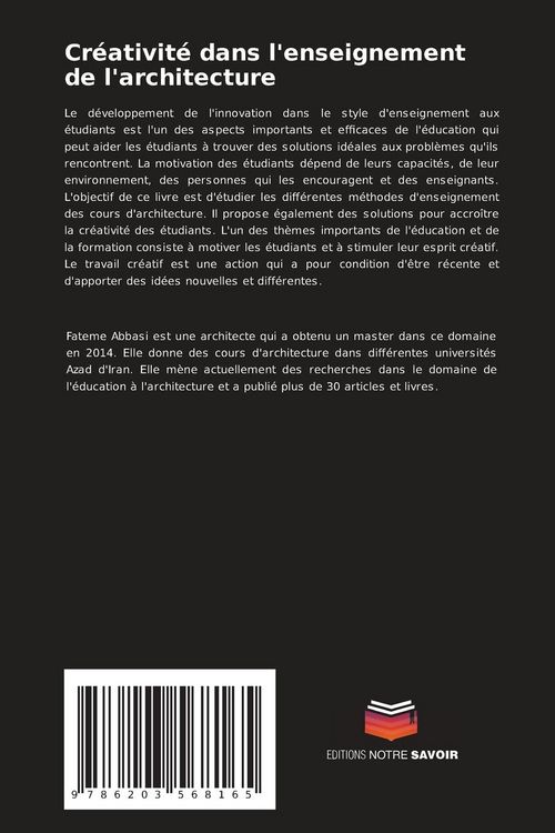 Produktbild: Cr&eacute;ativit&eacute; dans l'enseignement de l'architecture
