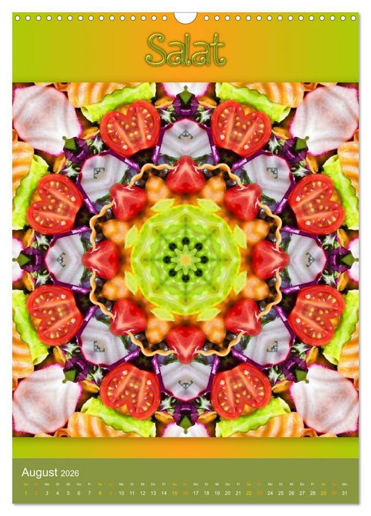Produktbild: Kulinarische Mandalas (Wandkalender 2026 DIN A3 hoch), CALVENDO Monatskalender