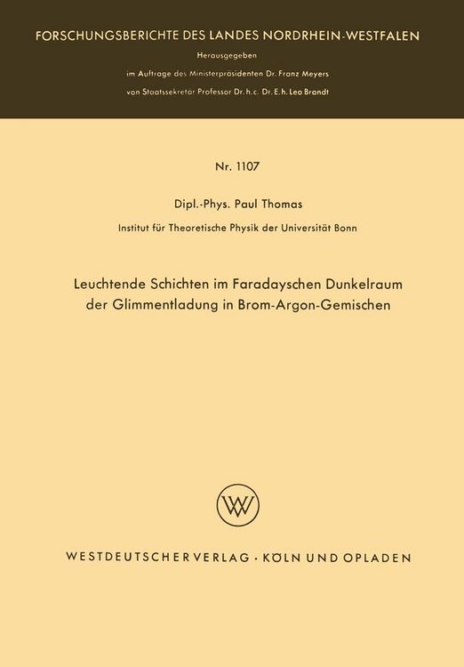 Produktbild: Leuchtende Schichten im Faradayschen Dunkelraum der Glimmentladung in Brom-Argon-Gemischen