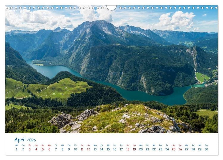Produktbild: Der K&ouml;nigssee Perle unter dem Watzmann (Wandkalender 2026 DIN A3 quer), CALVENDO Monatskalender