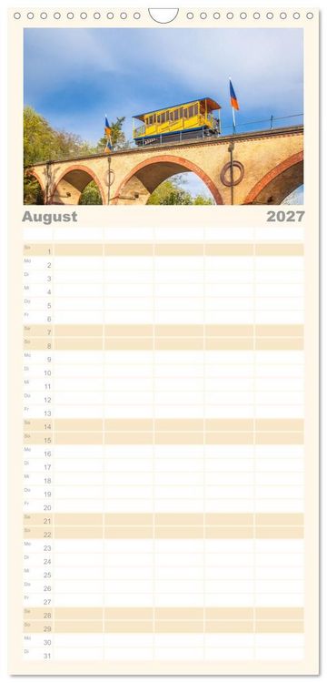 Produktbild: Familienplaner 2027 - Daheim in Wiesbaden mit 5 Spalten (Wandkalender, 21 x 45 cm) CALVENDO