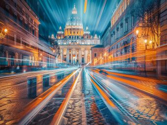 Produktbild: CALVENDO Puzzle Der Petersdom in Rom - Phantasmagorisch | 1000 Teile Lege-Gr&ouml;&szlig;e 64x48cm Foto-Puzzle f&uuml;r gl&uuml;ckliche Stunden