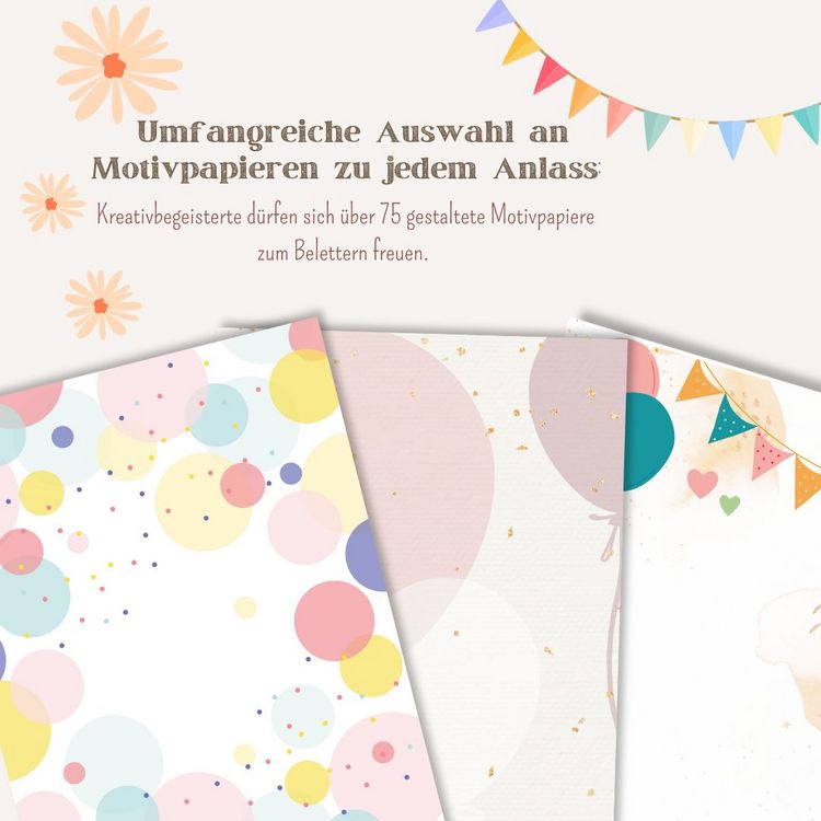 Produktbild: Design Paper A6 Alles Gute zu allem. Mit Handlettering-Grundkurs