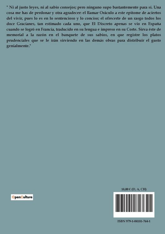 Produktbild: Oraculo manual y arte de la prudencia
