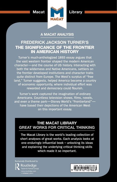 Produktbild: An Analysis of Frederick Jackson Turner's The Significance of the Frontier in American History