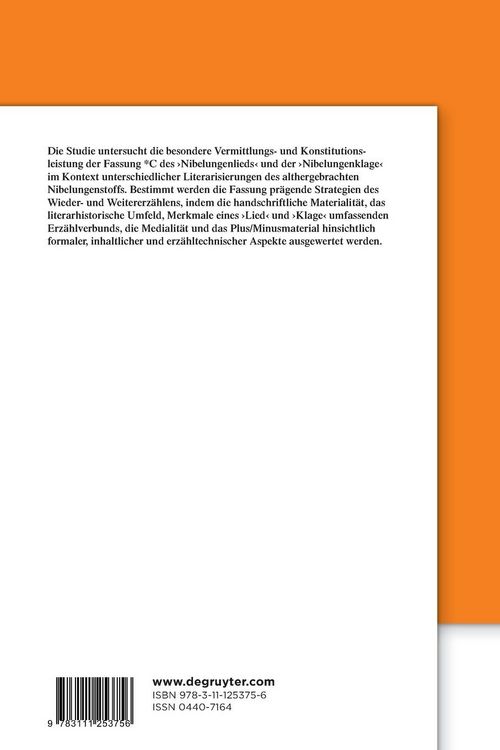 Produktbild: Die Fassung *C des &rsaquo;Nibelungenlieds&lsaquo; und der &rsaquo;Klage&lsaquo;
