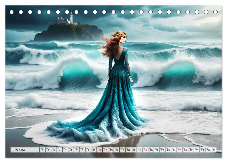 Produktbild: Harmony - Elegance in harmony of waves (Desk Calendar 2026 DIN A5 landscape), CALVENDO 12 Month DeskCalendar